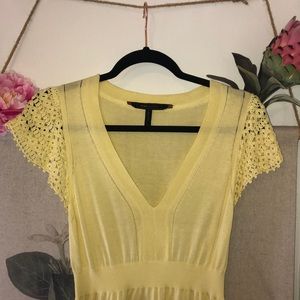 Cotton sheer yellow dress
